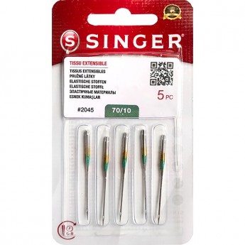 Иглы SINGER для эластичных материалов №70 2045 (840) 130/705H-S 5шт Иглы SINGER для эластичных материалов №70 2045 (840) 130/705H-S 5шт