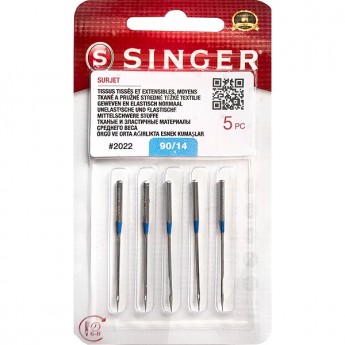 Иглы SINGER для оверлоков №90 2022 (502) 5шт Иглы SINGER для оверлоков №90 2022 (502) 5шт