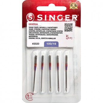 Иглы SINGER универсальные №100 2020 (806) 130/705H 5шт Иглы SINGER универсальные №100 2020 (806) 130/705H 5шт