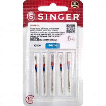 Иглы SINGER универсальные №90 2020 (804) 130/705H 5шт Иглы SINGER универсальные №90 2020 (804) 130/705H 5шт